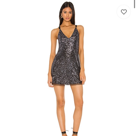 FREE PEOPLE Gold Rush Mini Dress in Black - Picture 2 of 11